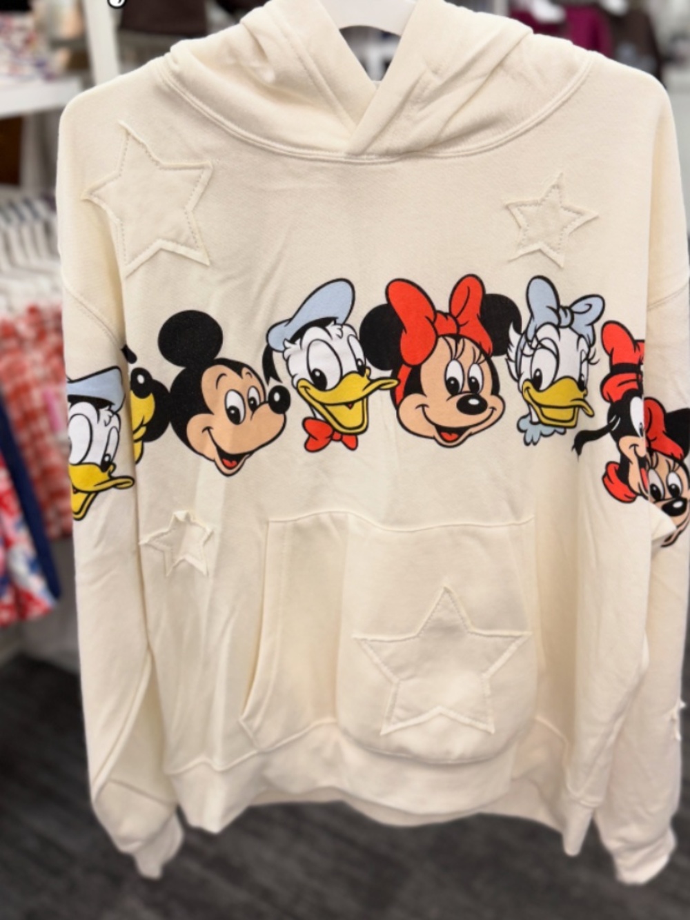 Target x Disney 2026 Mickey & Friends Cream Hoodie Sweatshirt NWT